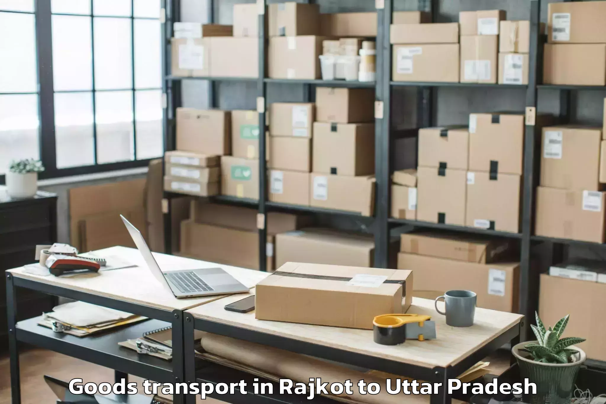 Leading Rajkot to Etmadpur Goods Transport Provider